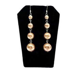 Peachy Beaded Dangles